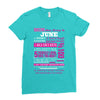 quens are born in june Ladies Fitted T-Shirt
