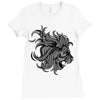 lion zentangle Ladies Fitted T-Shirt