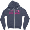 love me, love my dog Zipper Hoodie