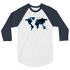 World Map Design 3/4 Sleeve Shirt