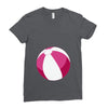 Pink Beachball Baby Girl Ladies Fitted T-Shirt