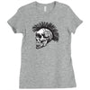 evil skull Ladies Fitted T-Shirt