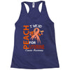 I Wear Peach For Uterine Cancer Awareness Racerback Tank
