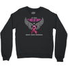 my hero is now my angel breast cancer awareness Crewneck Sweatshirt
