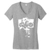 darth vader with boom box Women's V-Neck T-Shirt