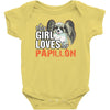 This Girl Loves Her Papillon Baby Onesie