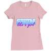 swim like a girl neon Ladies Fitted T-Shirt