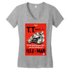 vintage tt race poster, ideal gift or birthday present Women's V-Neck T-Shirt