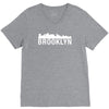 brooklyn city skyline silhouette V-Neck Tee