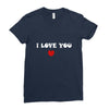 i love you (2) Ladies Fitted T-Shirt