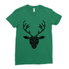 poly deer black Ladies Fitted T-Shirt