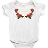 badassy with roses Baby Bodysuit