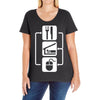 v2 eat sleep computer mouse Ladies Curvy T-Shirt
