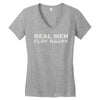 real men play rugby Women's V-Neck T-Shirt