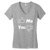 me you facebook Women's V-Neck T-Shirt