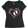 Baby Girl with Heart Any Name Customized Women's Triblend Scoop T-shirt