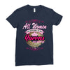 quens are born [your date] Ladies Fitted T-Shirt
