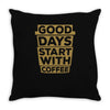 coffee addict Throw Pillow
