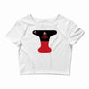 pool black red Crop Top