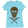 skull bullets Ladies Fitted T-Shirt