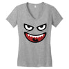 monstre visage Women's V-Neck T-Shirt