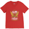 All Men Are Created Equal But Only The Best Are Born In February V-Neck Tee
