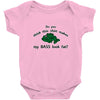 my bass look fat Baby Onesie