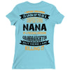 Super Cool Nana Of A Freaking Awesome Granddaughter Ladies Fitted T-Shirt