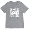 space alien qr code V-Neck Tee