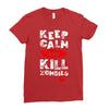 Keep Calm And Kill Zombies Ladies Fitted T-Shirt