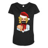 pop art christmas Maternity Scoop Neck T-shirt