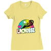 neon lacrosse Ladies Fitted T-Shirt