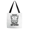 Never Underestimate Dog Rescuer Who Was Born September Tote Bags