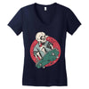 skullboarding Women's V-Neck T-Shirt
