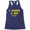 i kissed a boy Racerback Tank