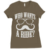 who wants to ride Ladies Fitted T-Shirt