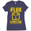 back to the future inspired flux capacitor delorean movie Ladies Fitted T-Shirt