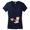 Cute Painter Women's V-Neck T-Shirt
