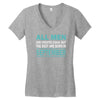 all men are created equal but the best are born in september Women's V-Neck T-Shirt