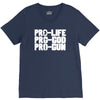 pro life, pro god, pro gun V-Neck Tee