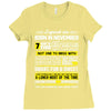 Legends Are Born In November Ladies Fitted T-Shirt