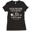 vater und sohn beste freunde Ladies Fitted T-Shirt