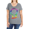 colorful music man Ladies Curvy T-Shirt