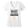 Once a Cancer Patient Now a Cancer Survivor Women's V-Neck T-Shirt