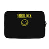 sherlock holmes smiley face Laptop sleeve