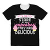 it' ok to stare at my cupcakes they are delicious All Over Women's T-shirt