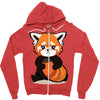 red fox 3 Zipper Hoodie
