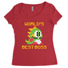 World's Best Boss Mario Women's Triblend Scoop T-shirt