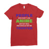 people who don't like anime are not real and should not be trusted Ladies Fitted T-Shirt