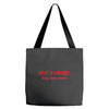 meat is murder Tote Bags